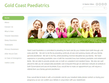 Tablet Screenshot of goldcoastpaediatrics.com